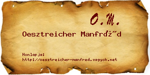 Oesztreicher Manfréd névjegykártya